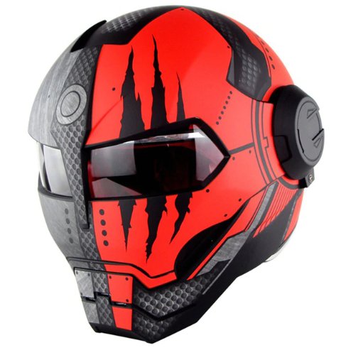Motorcycle Helmet (Matte Red Black)