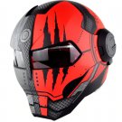 Motorcycle Helmet (Matte Red Black)