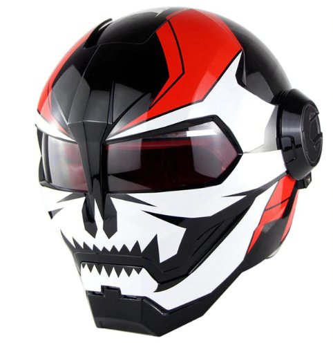 Motorcycle Helmet (Gloss White Black)