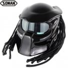 Motorcycle Predator Helmet (Bright Black)
