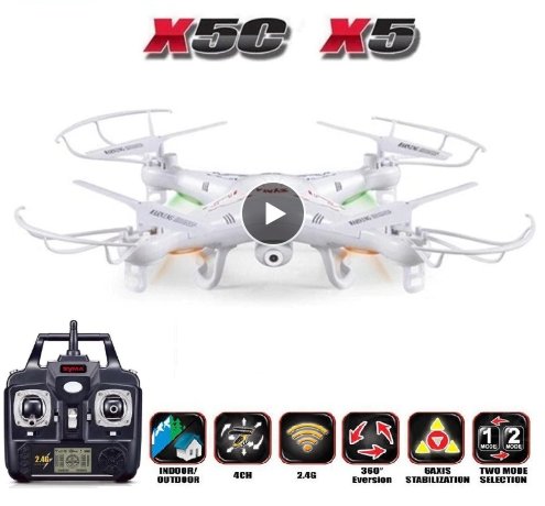 RC Drone 6-Axis Remote Control Drone With 2MP HD Camera
