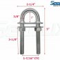 SeaLux 3/8" stock Fixed Welding Plate Bow Eye Stern Eye U-Bolt 5" Length
