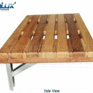 SeaLux Wall Mount 24" x 13" Folding Shower Teak Bench in Teak Board