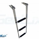SeaLux 400 lbs capacity Over Mount 3-Step Folding Telescopic Boarding Ladder