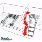 SeaLux 400 lbs capacity Over Mount 3-Step Folding Telescopic Boarding Ladder