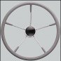SeaLux S.S. Steering Wheel, 15.5" Diameter, 25 Degree Dish, Grey Form Comfort Gr