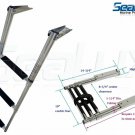 SeaLux Over Mount 3-Step Folding Telescopic Boarding Ladder 400 lbs. capacity