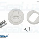 (Set of 2) SeaLux 2" Plastic White Hatch Flush Pull Slam Latch for marine boat