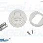 (Set of 2) SeaLux 2" Plastic White Hatch Flush Pull Slam Latch for marine boat