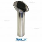 2x Stainless Steel Flush Mount Fishing Rod Holders - 30 Degree
