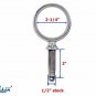 SeaLux 316 S.S. I.d. 2-1/4" Round Oarlock Heavy Duty 1/2"x 2" shaft (Pair)