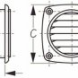 SeaLux Stainless Steel Hose Thru Vent for hose Dia 4", Flange 5"x 5"