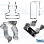 SeaLux Pair Stainless Steel Boat Hook Spring Clamp Holder bracket clip(5/8"-1")