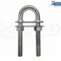 SeaLux 3/8" stock Fixed Welding Plate Bow Eye Stern Eye U-Bolt 4-1/2" Length