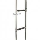 SeaLux™ 3 Step SS Telescoping Marine Boat Ladder Upper Platform 400 lbs