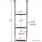 SeaLux&acirc;�&cent; 3 Step SS Telescoping Marine Boat Ladder Upper Platform 400 lbs