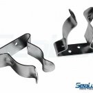 SeaLux Pair Stainless Steel Boat Hook Spring Clamp Holder 5/8"-1"