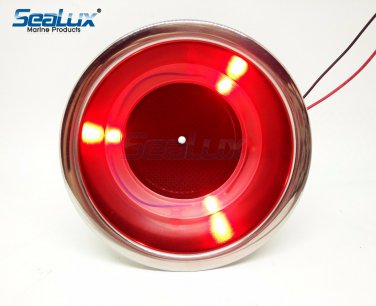 SeaLux S.S. Cup Drink Holder Marine Boat RV Camper w/RED LED Light inside(1 pcs)