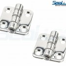 SeaLux Round Corner Door Butt Hinge 1-3/8" x 1-1/2" for Boat, RVs (Pair)