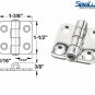 SeaLux Round Corner Door Butt Hinge 1-3/8" x 1-1/2" for Boat, RVs (Pair)