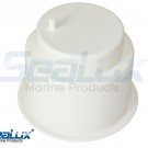 SeaLux UV stablized Recessed WHITE Plastic Drink Cup Holder with 1/4" drain