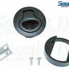 SeaLux 2-3/8" Plastic BLACK Hatch Flush Pull Slam Latch for marine boat and RV