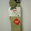 Coleman Merino Wool Outdoor Hiking Camping Socks *2 Pack* Med Brown Exponent