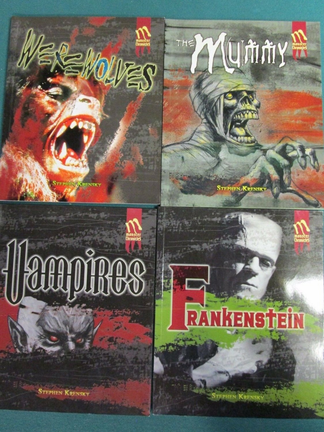 Lot of 4 Monster Chronicles Stephen Krensky Lerner Classroom Books VG+
