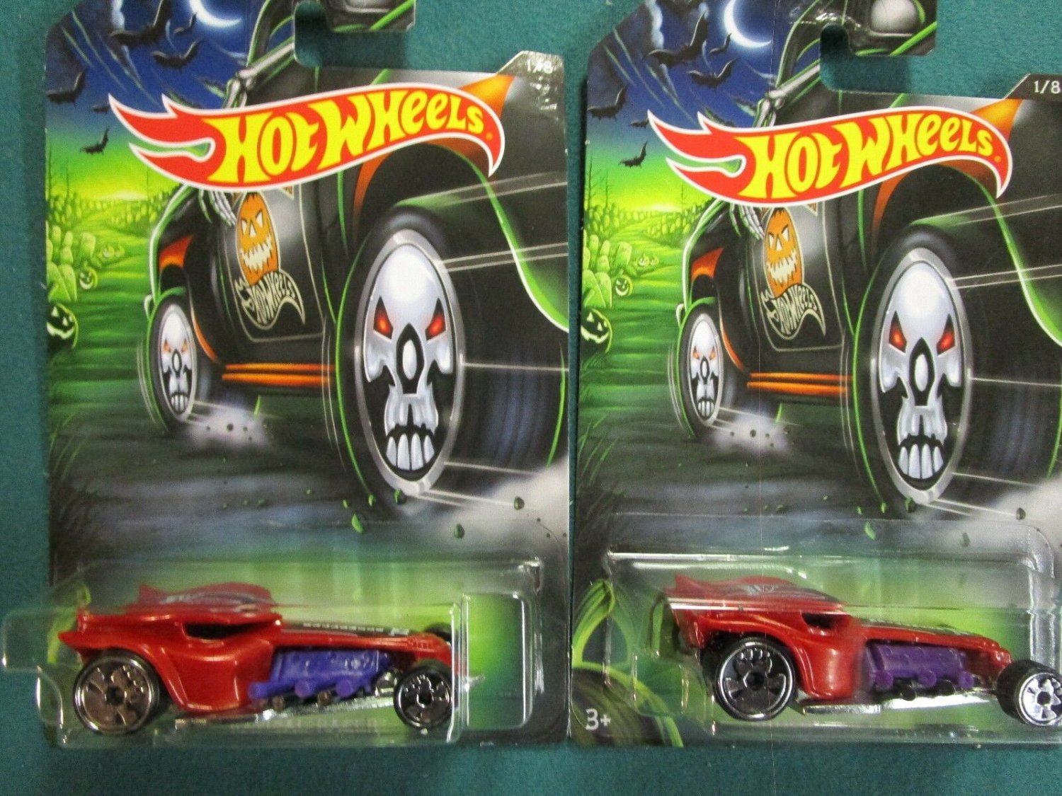 Hot Wheels 2017 HAPPY HALLOWEEN Ratical Racer (1 of 8) Lot of 2 exclusive cars