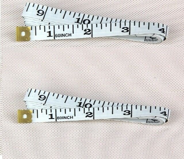 2 Body Tape Measures flexible sewing 60 inch / 150cm New