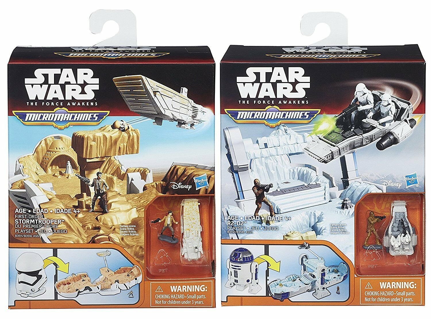 Star Wars The Force Awakens Micro Machines lot R2-D2 Ep. 7 & Storm Trooper