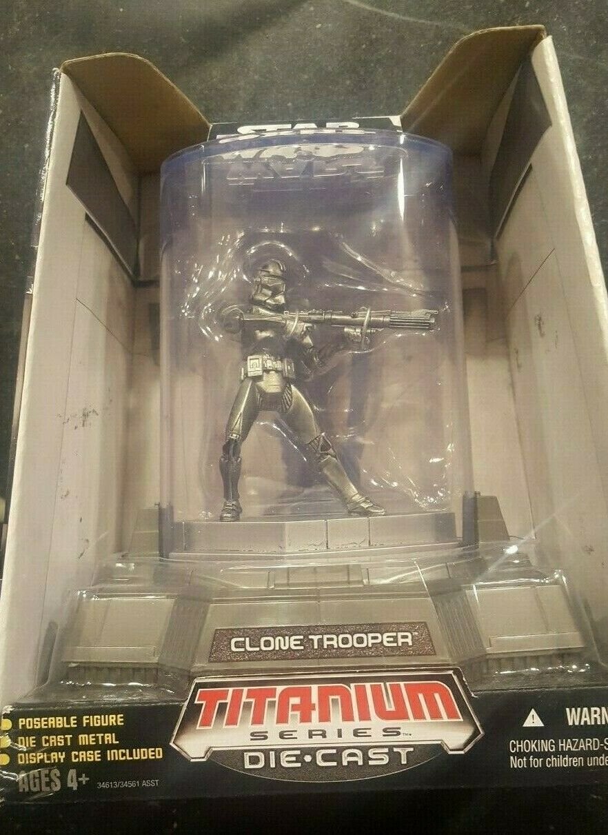 Star Wars: Titanium Series Die Cast Clone Trooper (Platnium) Action Figure