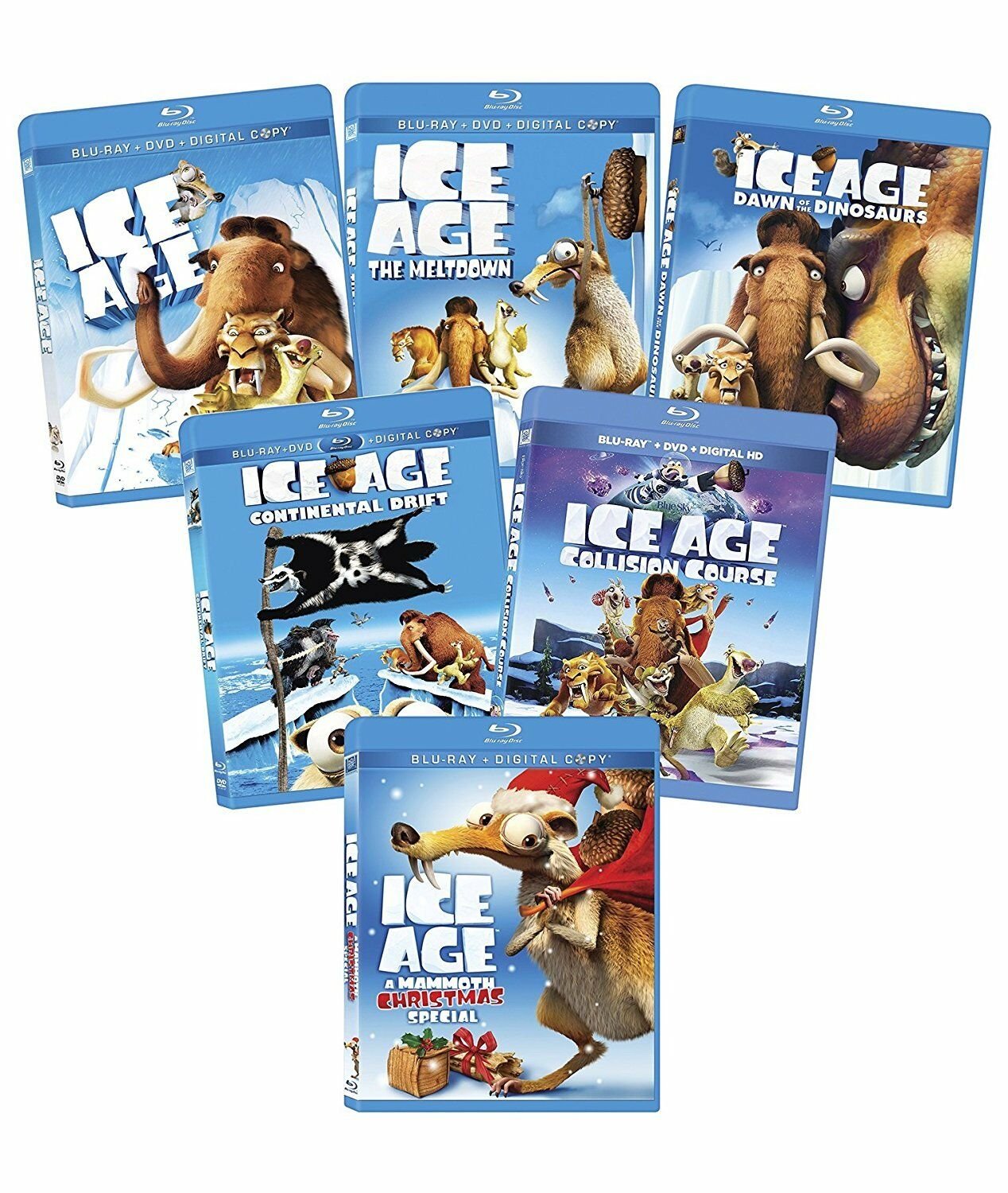 Ice Age Christmas Bundle: 5 Blu-rays Ice Age 1-5 + a Mammoth Christmas Special