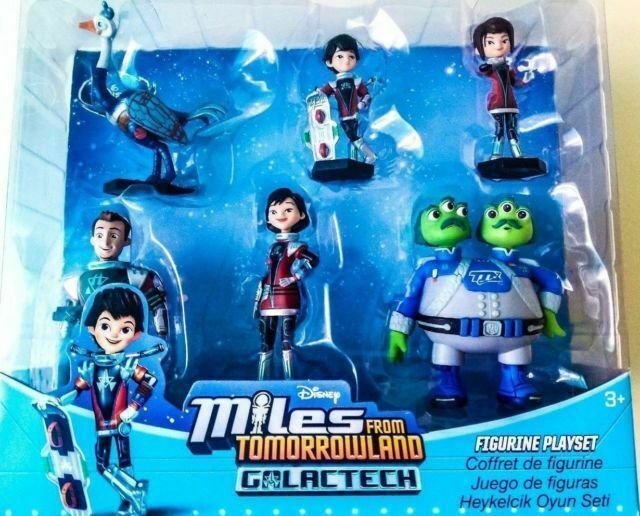 DISNEY Miles from Tomorrowland Galactech 6 PC Cake Toppers Figurine Playset NEW