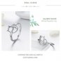 BAMOER Beautiful / Cute 925 Sterling Silver Cat & Heart Themed Ring - USA Size 7, Ladies / Women's