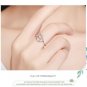BAMOER Beautiful / Cute 925 Sterling Silver Cat & Heart Themed Ring - USA Size 8 Ladies / Women's