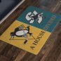 San Jose Sharks Pittsburgh Penguins House Divided Man Cave Welcome Doormat