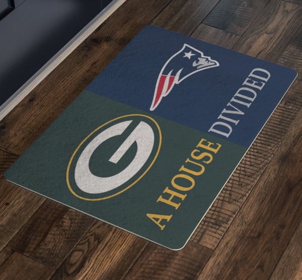 Green Bay Packers New England Patriots House Divided Doormat