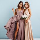 Bridesmaid Infinity Wrap Maxi Dress, Maternity Gown, Engagement Boho Wedding Dress, #006