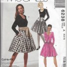 Vintage McCall's 6238 Women Causal Dress with Belt Optional Petticoat Sizes 6, 8, 10