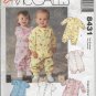 McCalls 8431 Infants Jumpsuits Rompers Button or Snap Closures Easy Sew Pattern