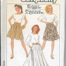 Simplicity 8504 Misses Skirt in Two lengths and Culottes Size 14 Vintage