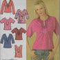 Simplicity 4124 Shirt Tops 6 Different Styles Sizes 8 to 10 Easy Sew