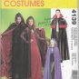 McCalls 4139 Costume Capes Unisex Line or Unlined Sizes Small to X Large all in one Sewing Pattern