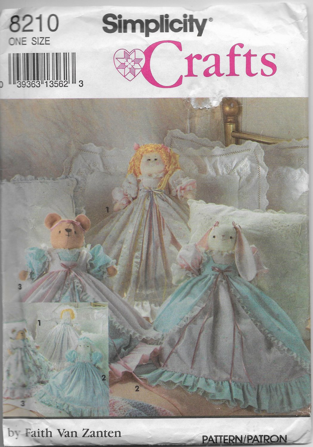 Simplicity 8210 Crafts Topsy Turvy Doll Bear and Bunny One Size 21