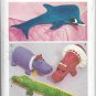 Simplicity 5778 Set Stuffed Animals Hippo Mr and Mrs Hippo Alligator One size