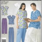 Simplicity 2142 Easy Women Men Scrub Top and Pants Easy Sewing Pattern