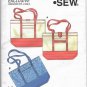 Kwik Sew Two Styles Tote Bags Two Designs New Factory Folded Sewing Pattern