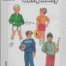 Simplicity 6962 Boys Sports Wear Tops Jackets Pants Shorts Sizes 4/5/6
