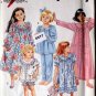Simplicity 8093 Girls Pajamas Sizes 3-6 Nightgown Top Pants Bottoms Robe
